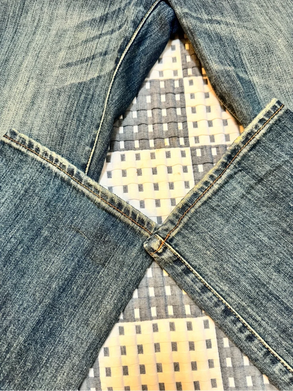 Lucky Brand 121 Heritage Slim Jeans Men’s 32x32 Y2K Whiskered Distressed Denim